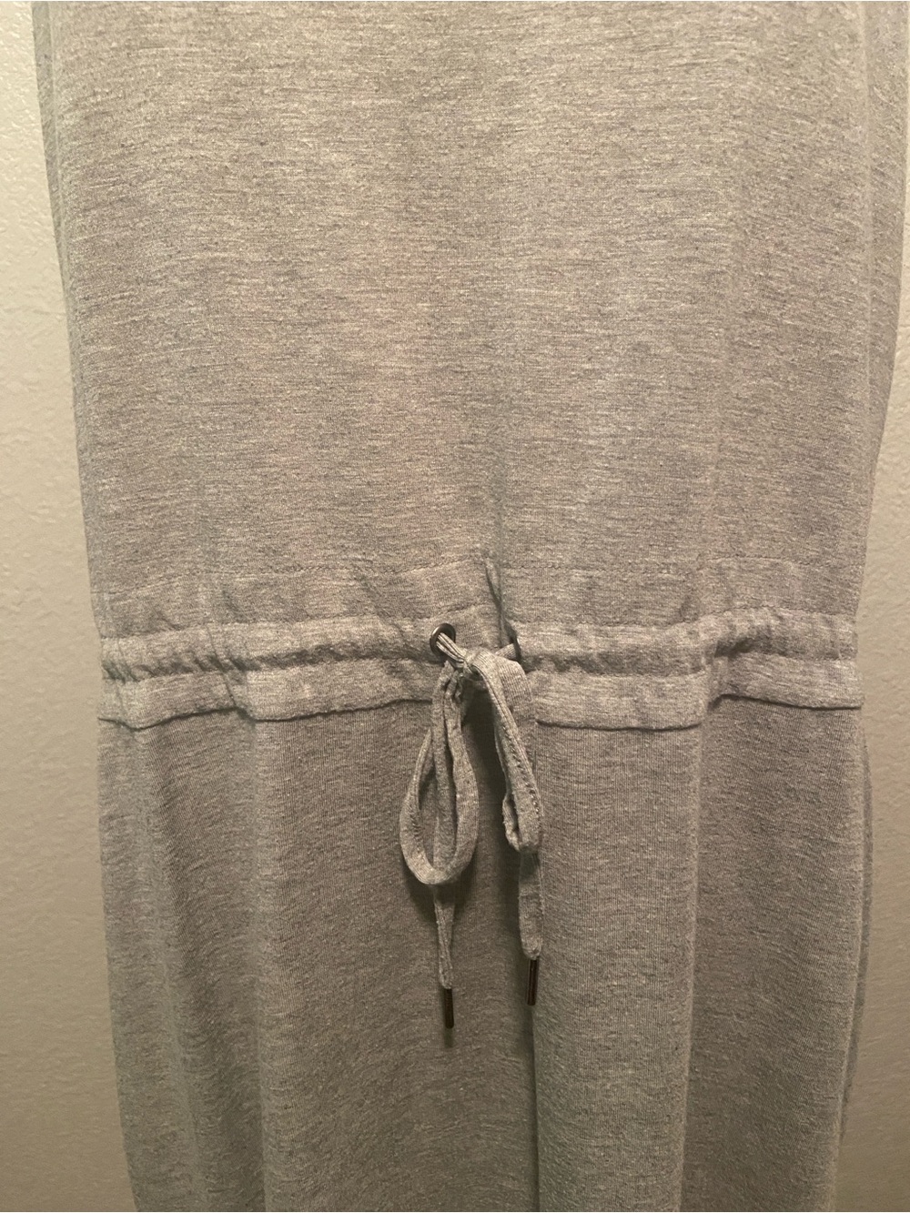 Casual Sleeveless Drawstring Waist Dress - Light Gray activewear - Picture 2 of 10